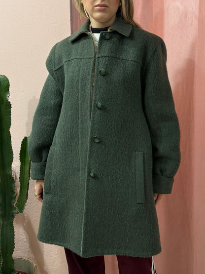 Cappotto in lana verde