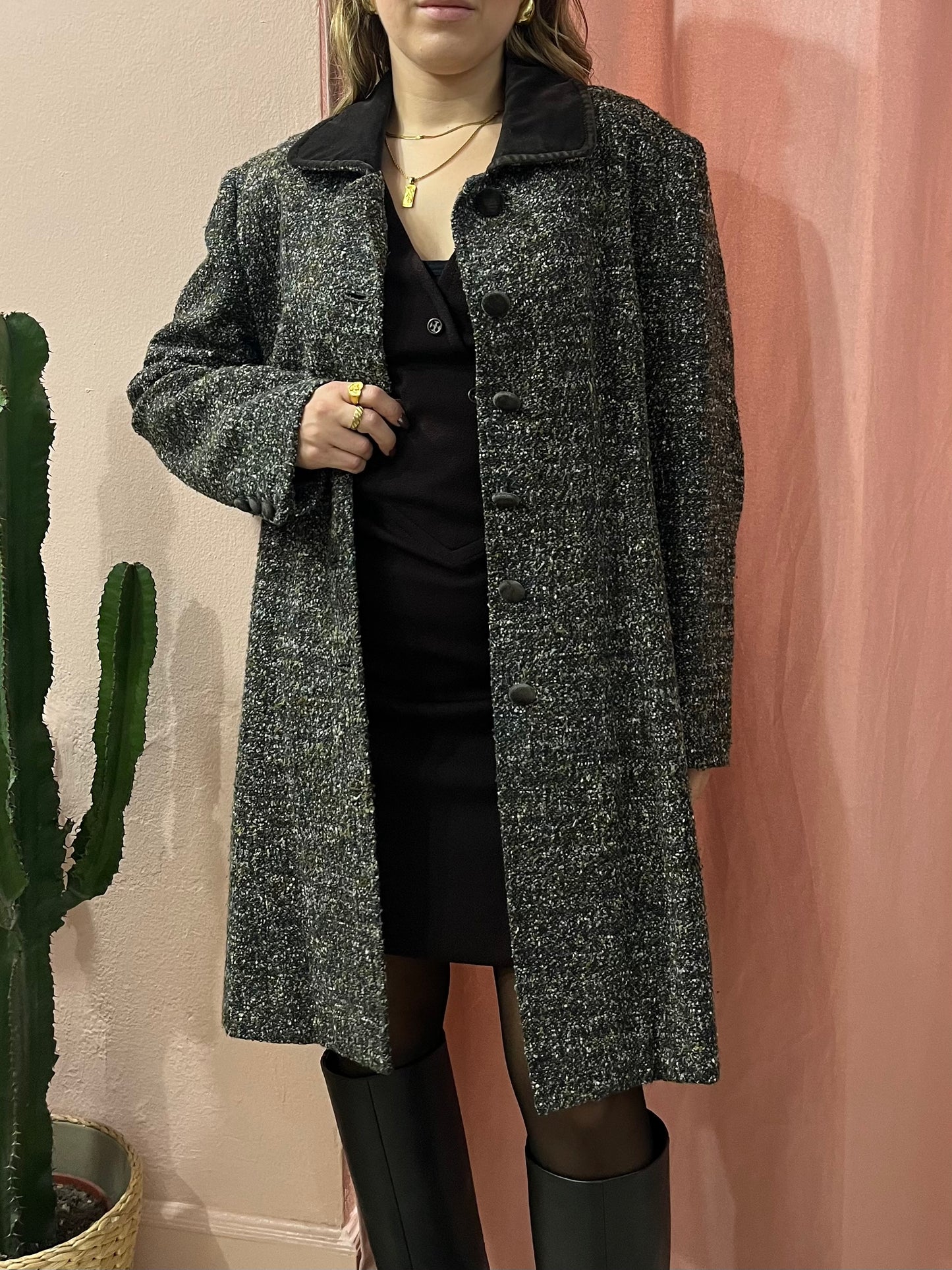 Cappotto sartoriale mélange in lana