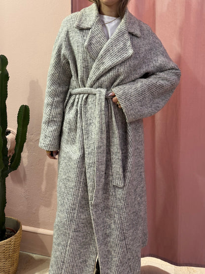 Cappotto modello vestaglia grigio