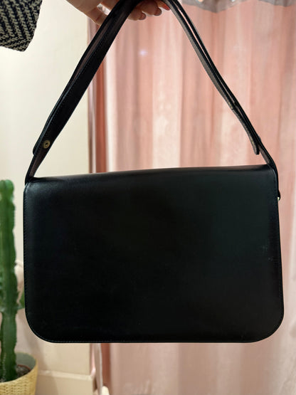 Borsa vintage in pelle nera