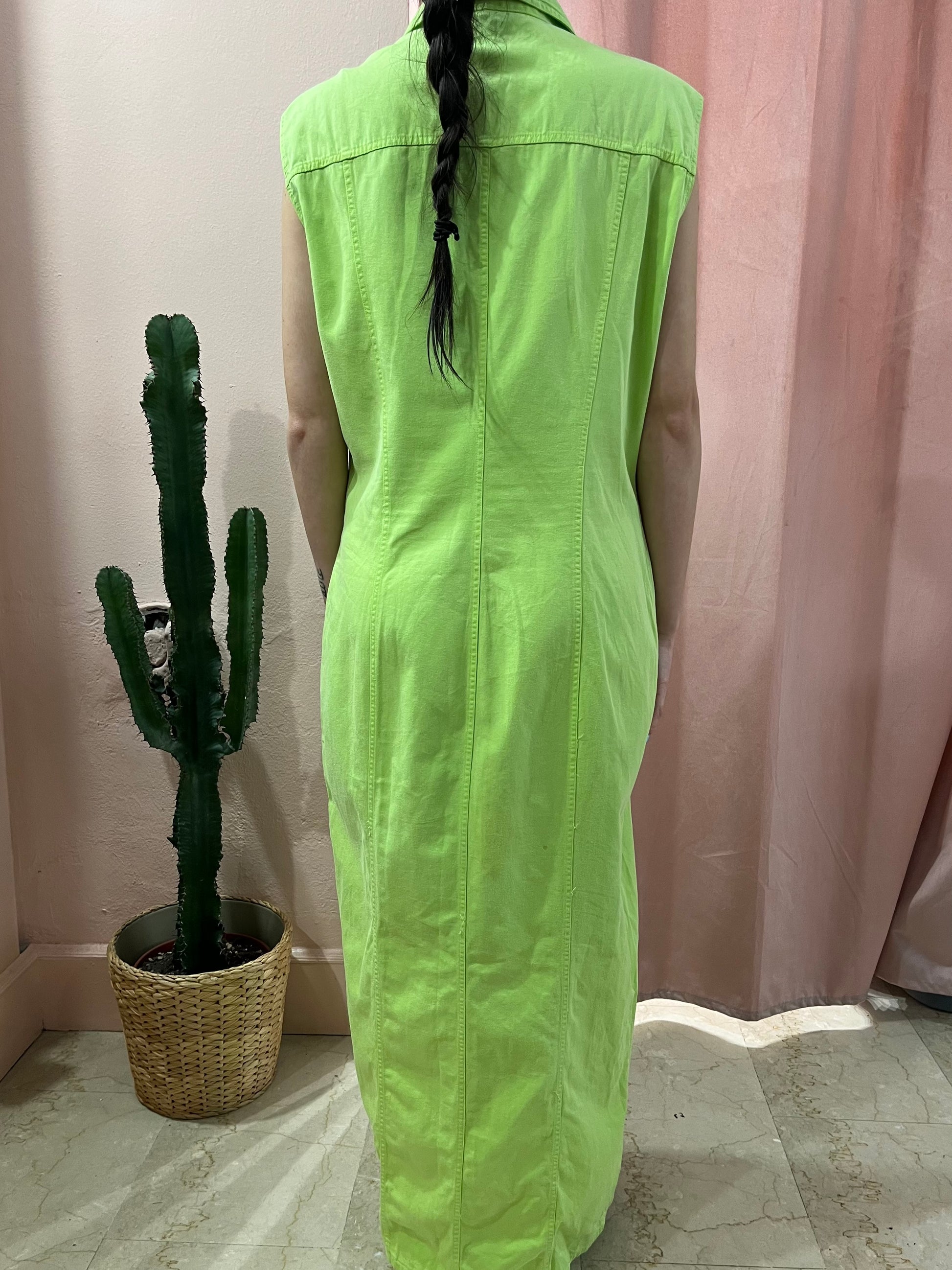 Vestito lungo verde lime - Lizzy Vintage