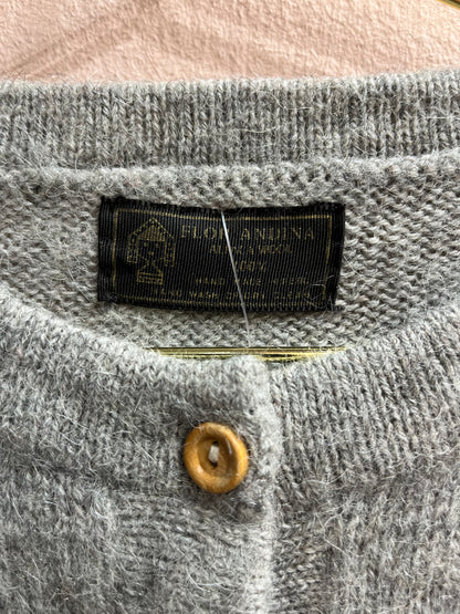 Maglione grigio in fantasia misto alpaca