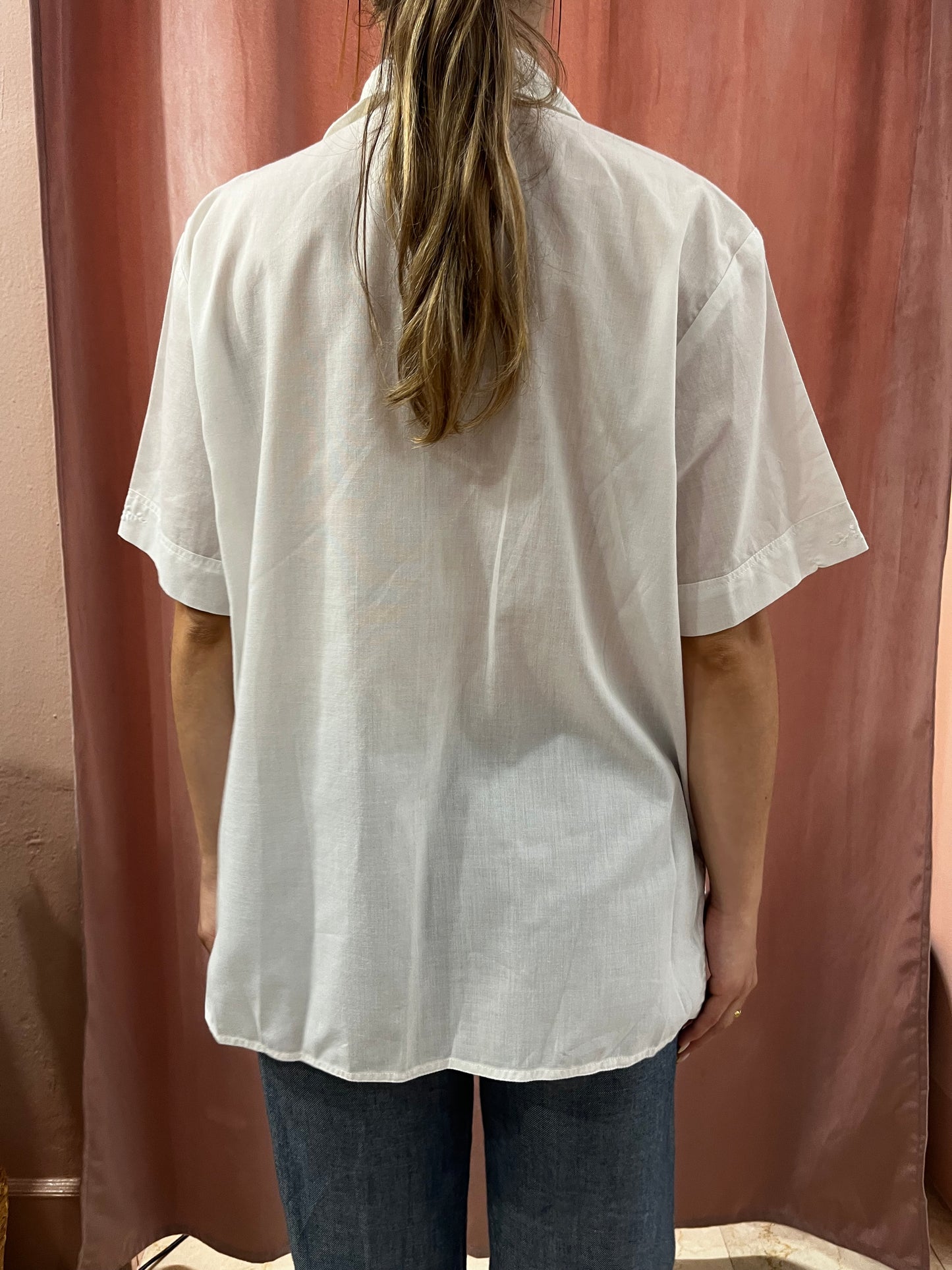 Camicia bianca sartoriale ricamata