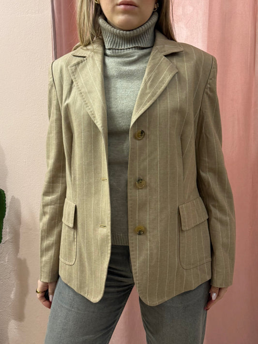 Blazer Max Mara gessato in lana