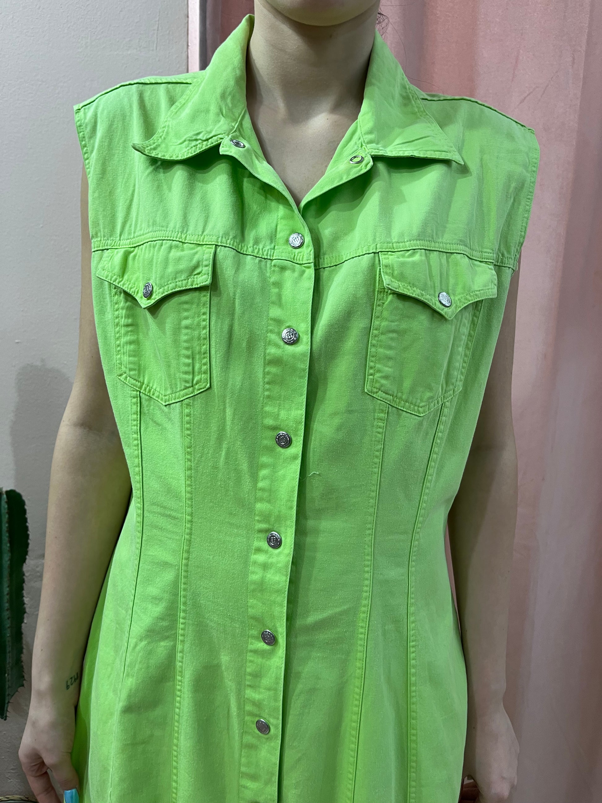 Vestito lungo verde lime - Lizzy Vintage