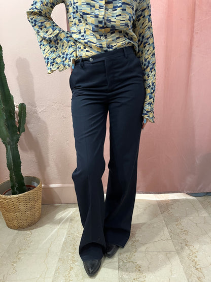 Pantalone sartoriale blu anni 70 - Lizzy Vintage