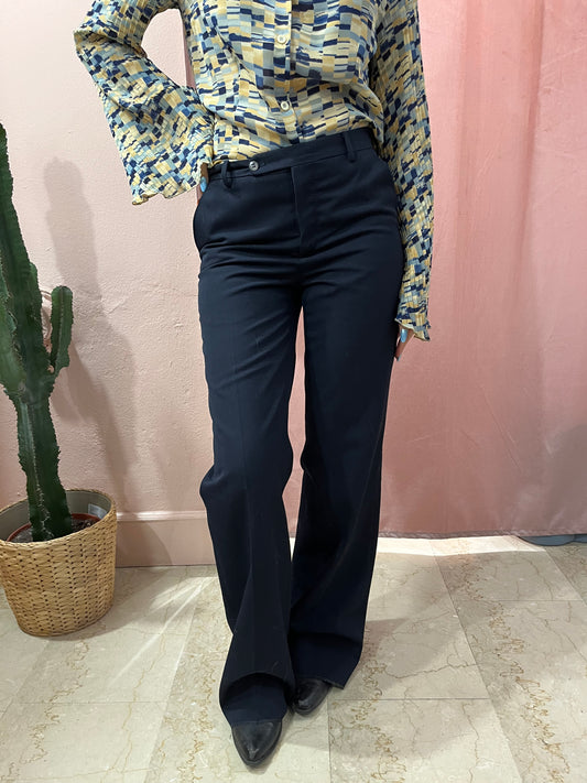 Pantalone sartoriale blu anni 70 - Lizzy Vintage