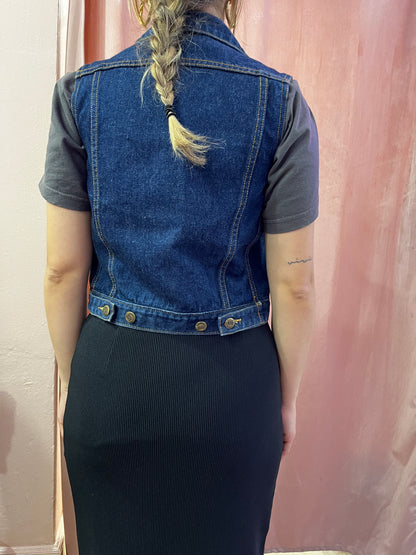 Gilet smanicato Rifle in denim - Lizzy Vintage