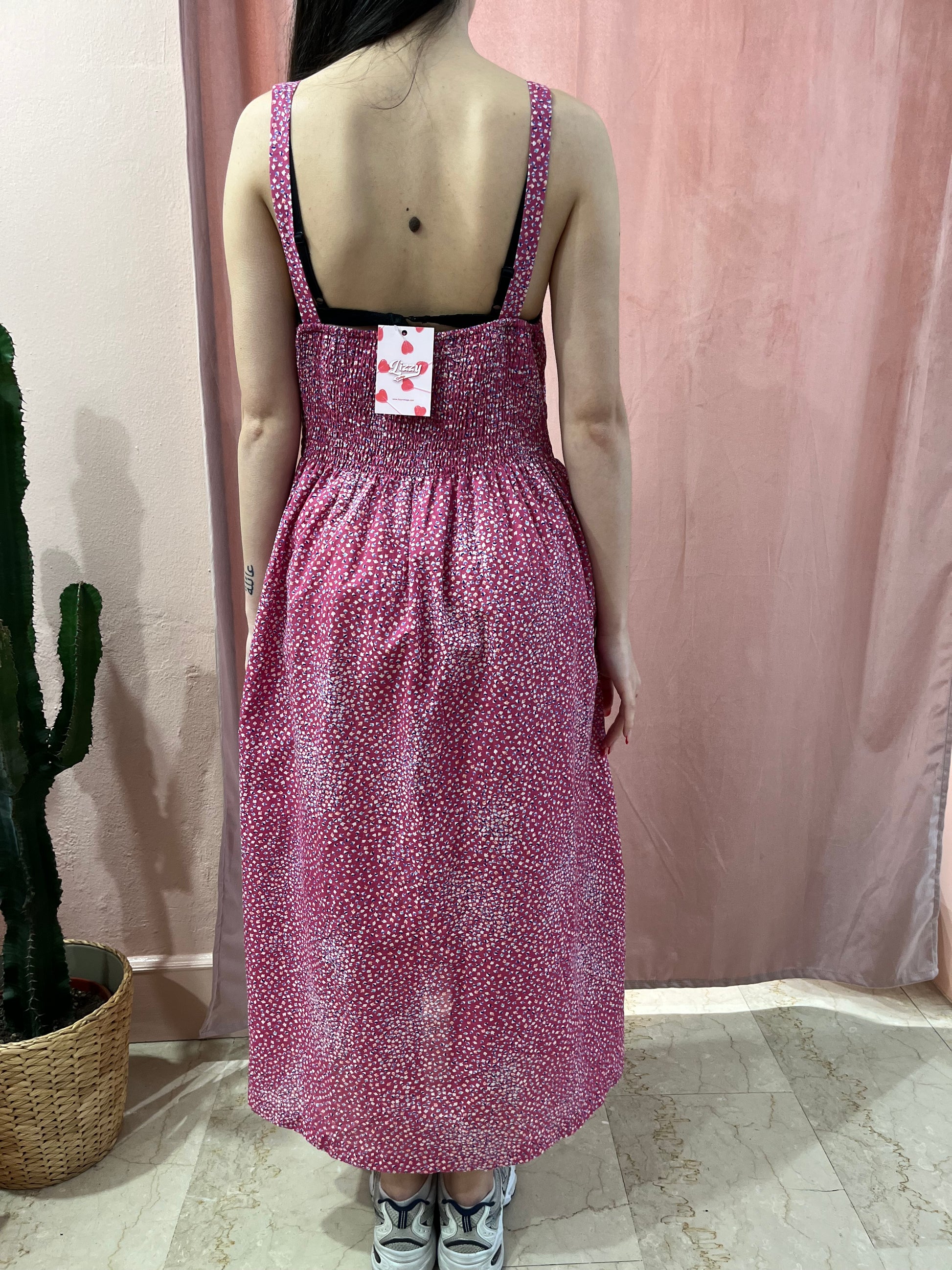 Vestito fucsia in fantasia - Lizzy Vintage