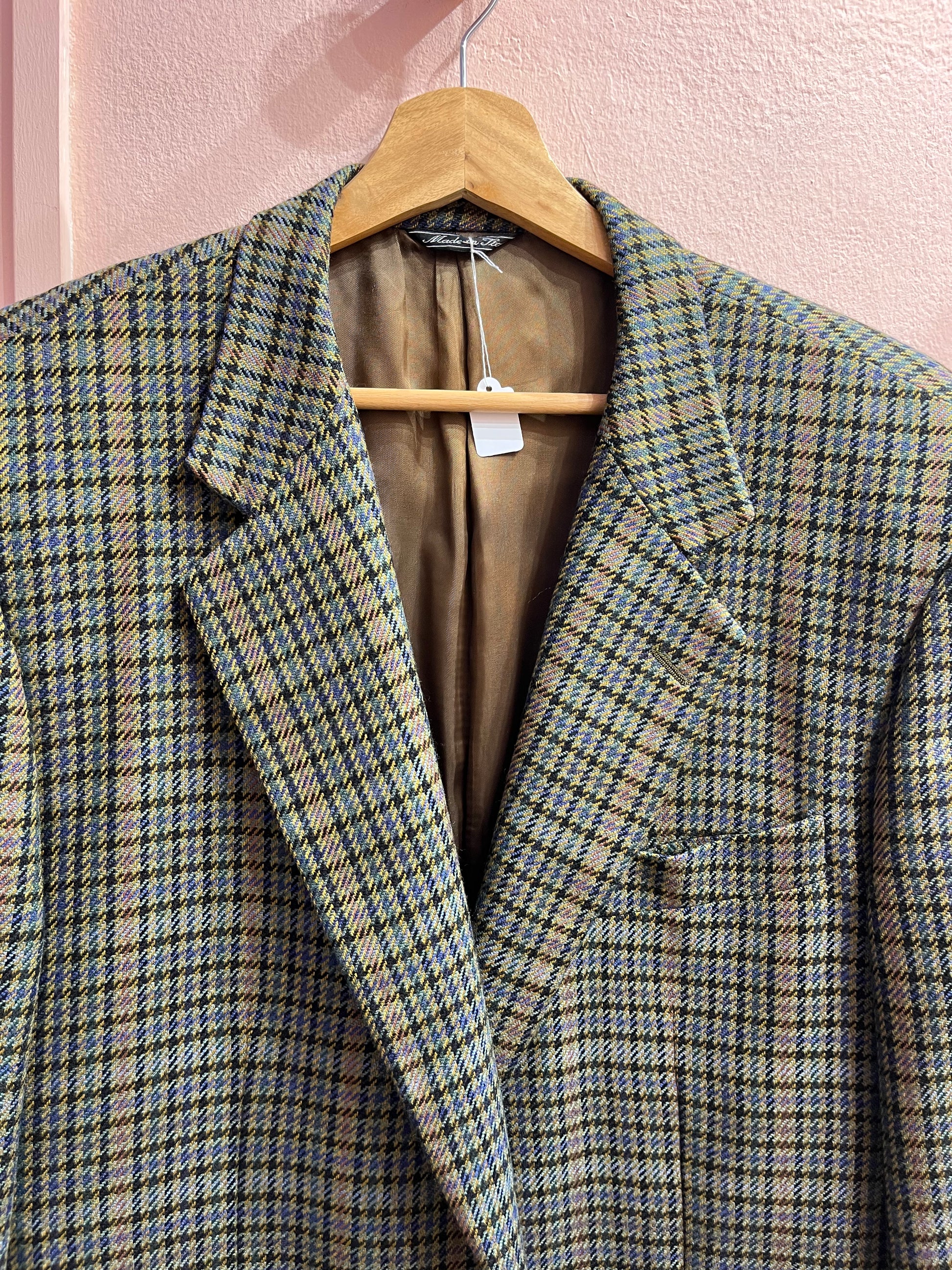 Blazer pied de poule in cashmere - Lizzy Vintage