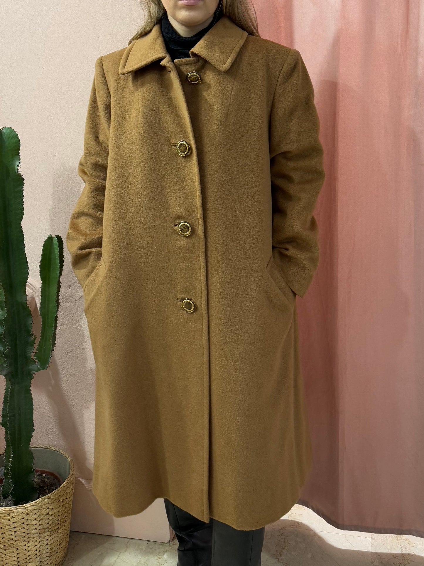 Cappotto sartoriale cammello in pura lana