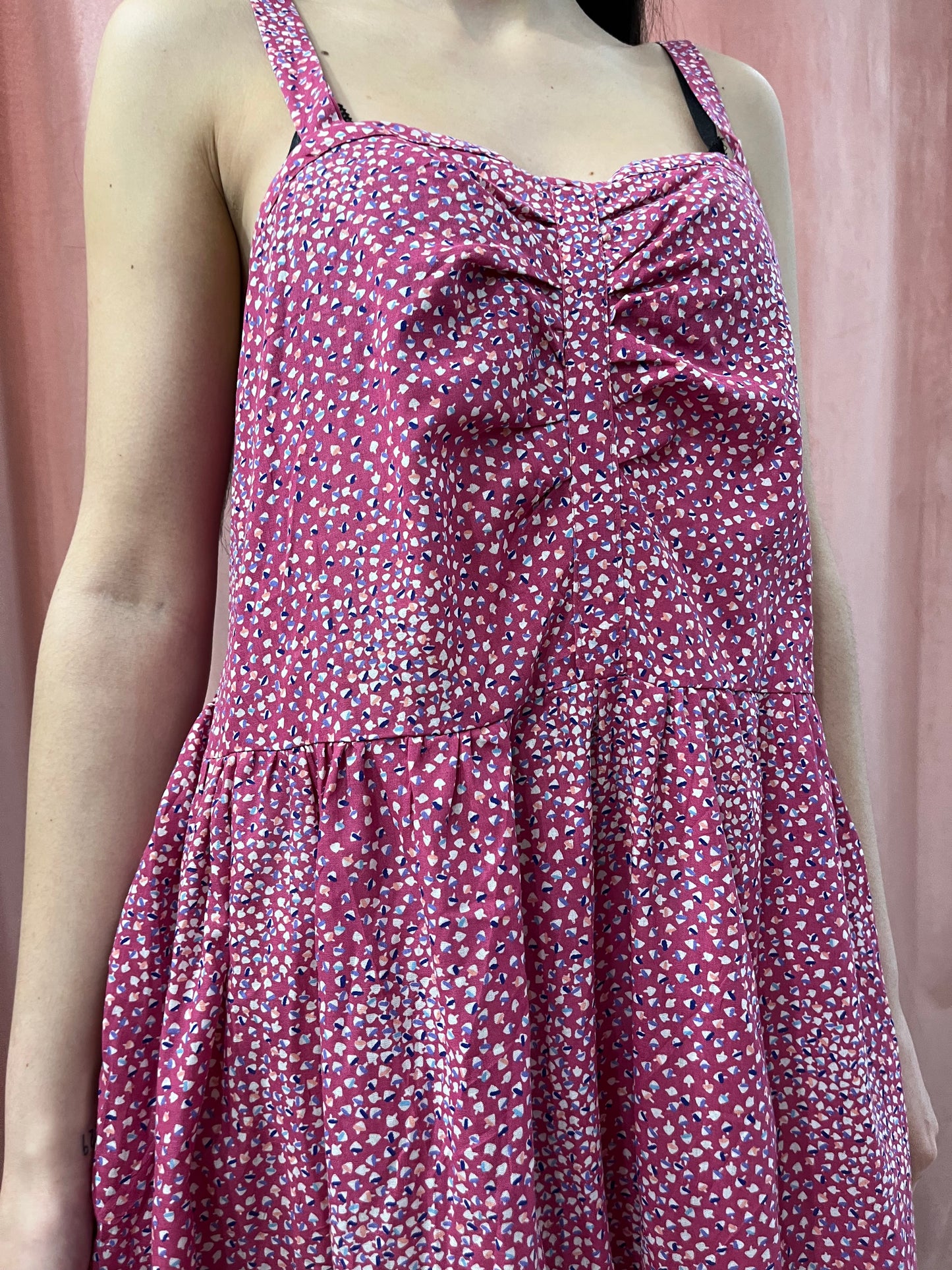 Vestito fucsia in fantasia - Lizzy Vintage