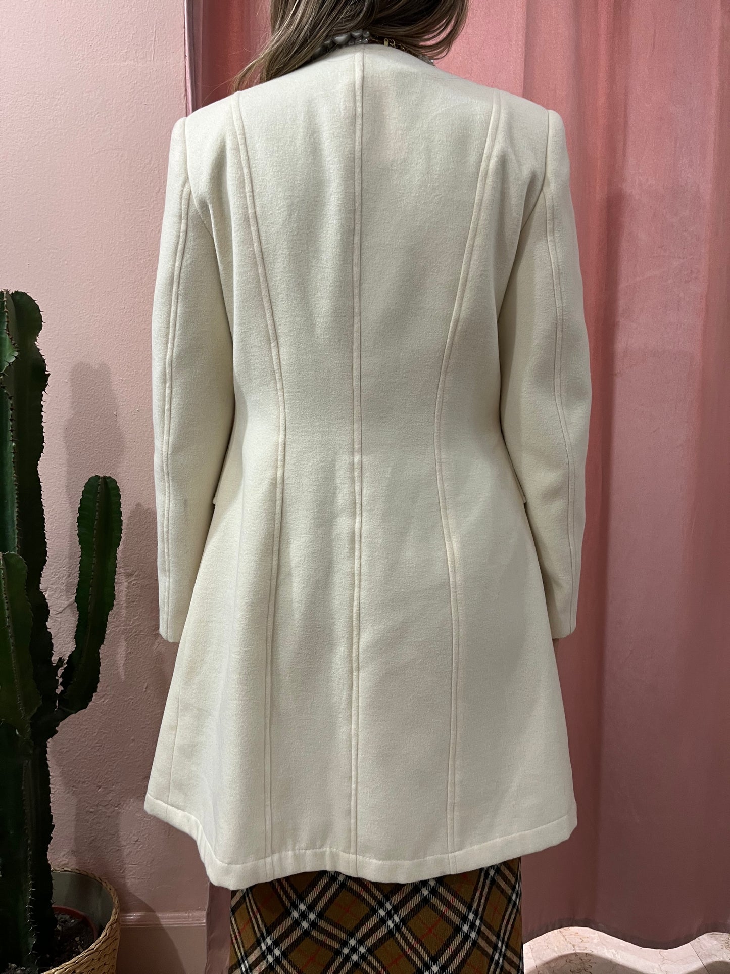 Cappotto leggero panna