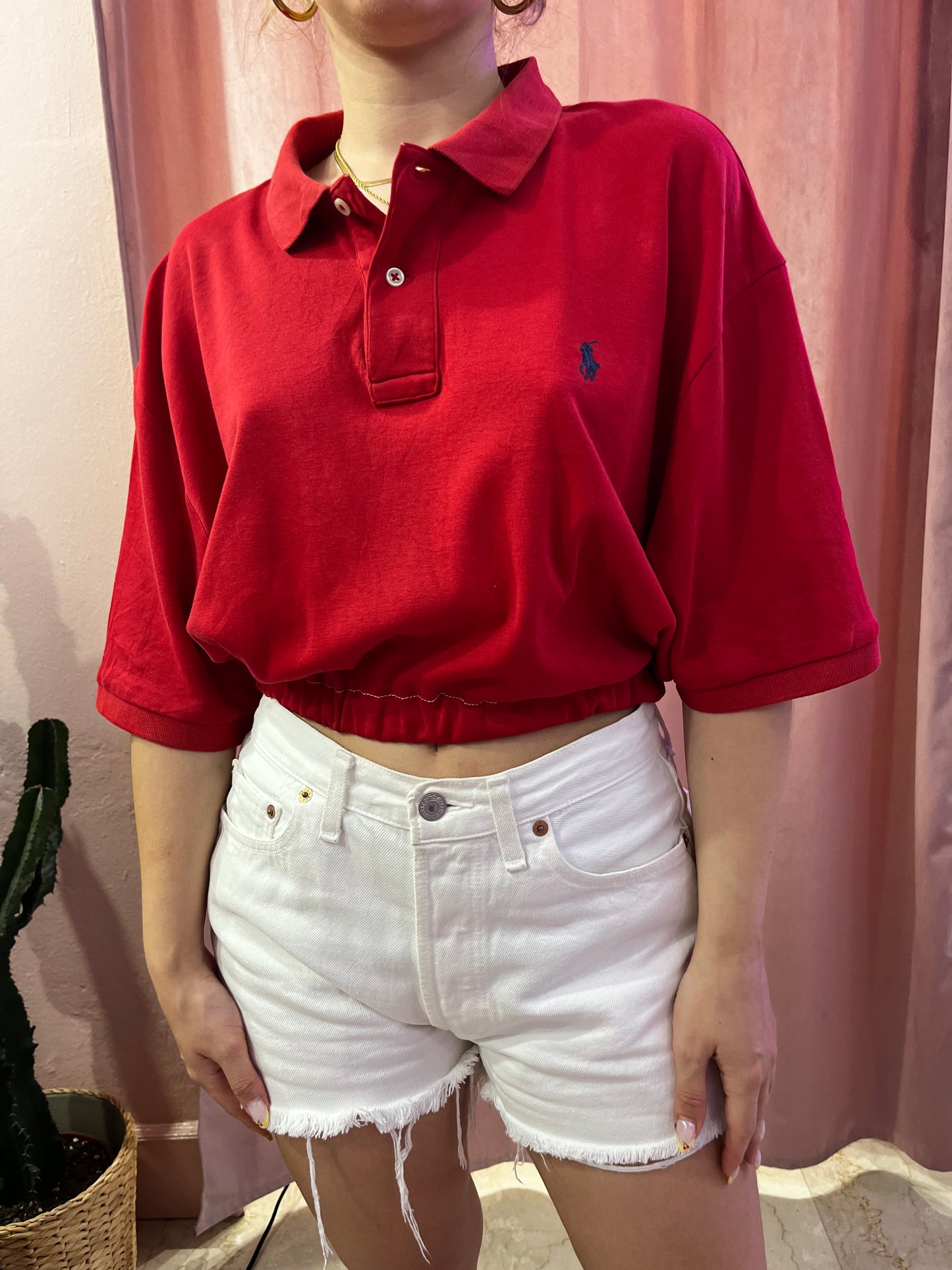 Crop top Ralph Lauren rosso