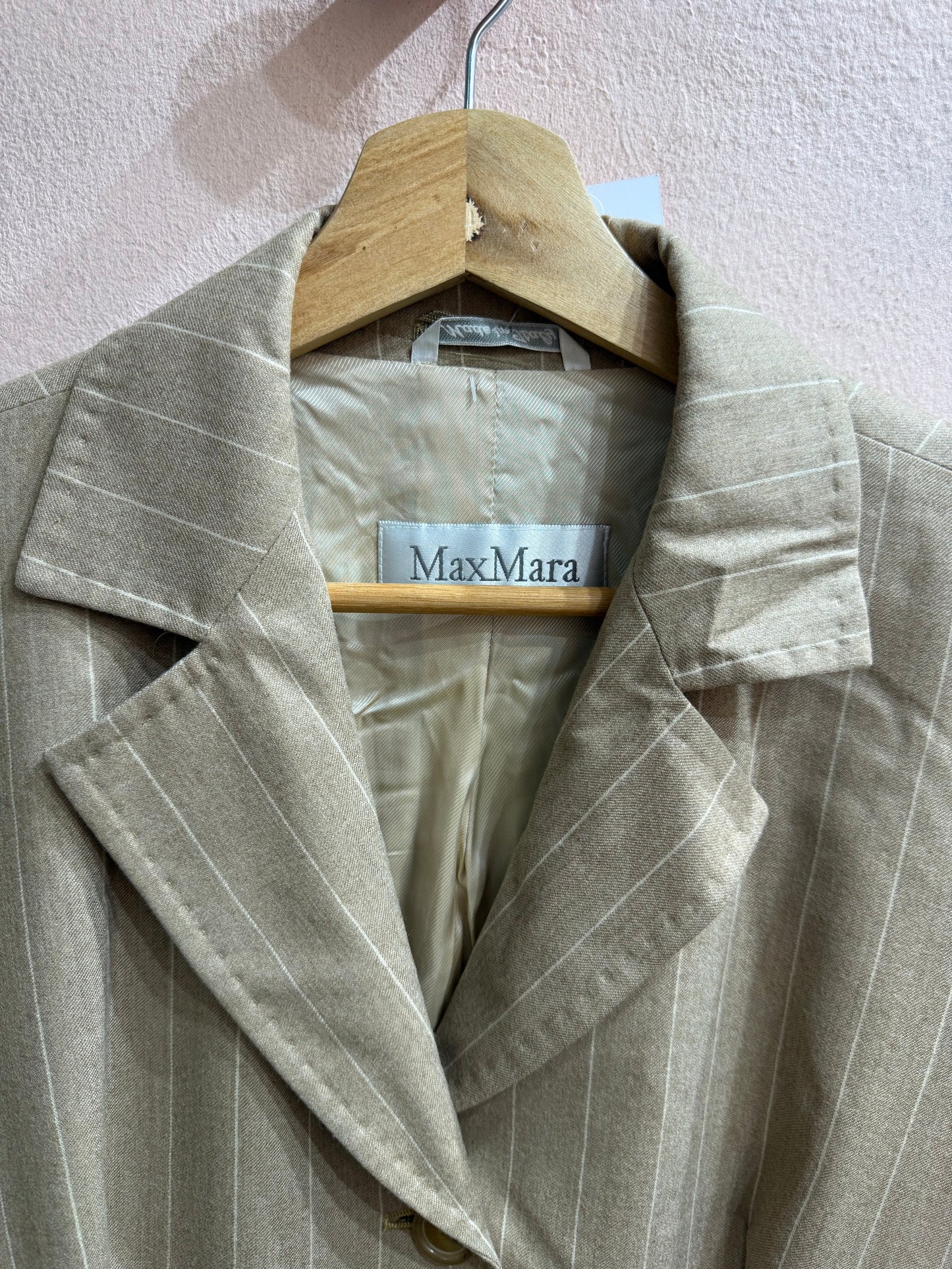 Blazer Max Mara gessato in lana