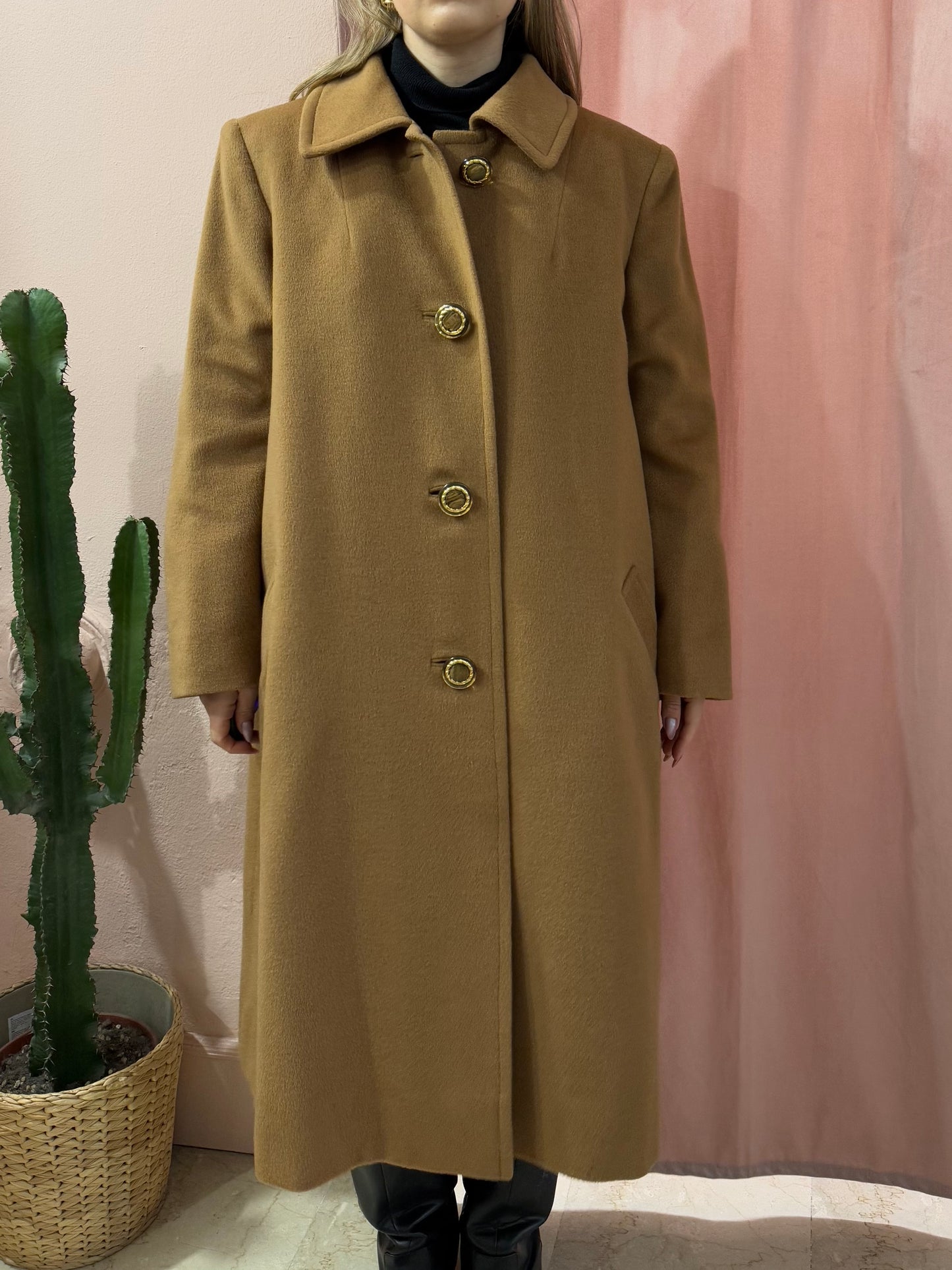 Cappotto sartoriale cammello in pura lana