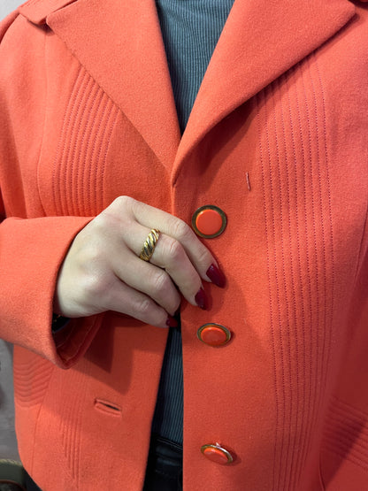 Blazer vintage salmone in lana