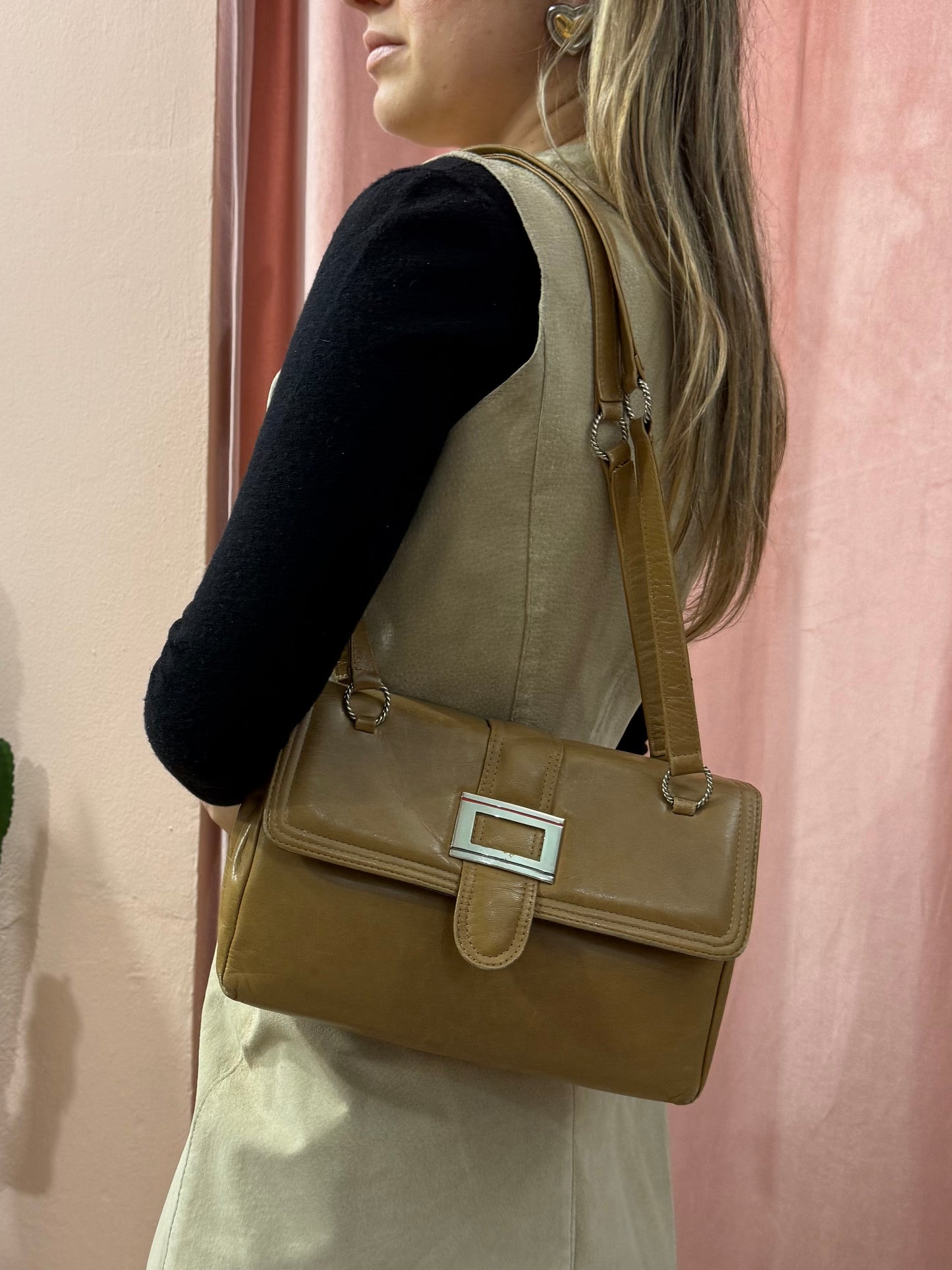 Borsa vintage in pelle a spalla