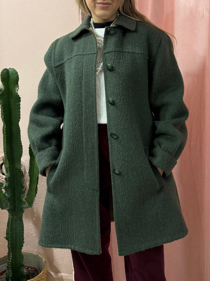 Cappotto in lana verde