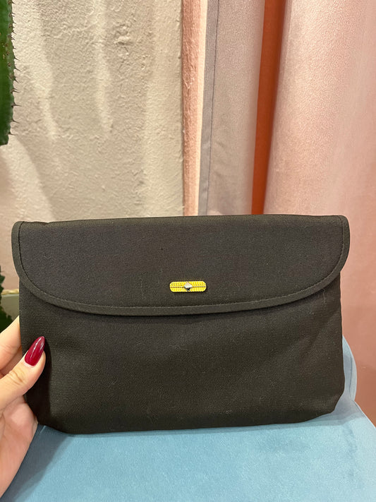 Pochette da sera marrone con tracolla