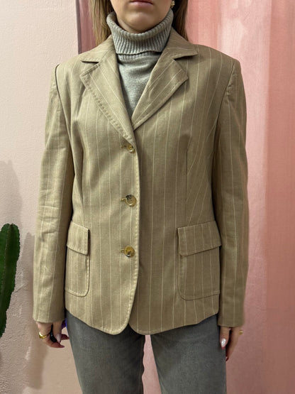 Blazer Max Mara gessato in lana