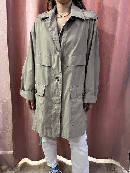 Parka impermeabile beige