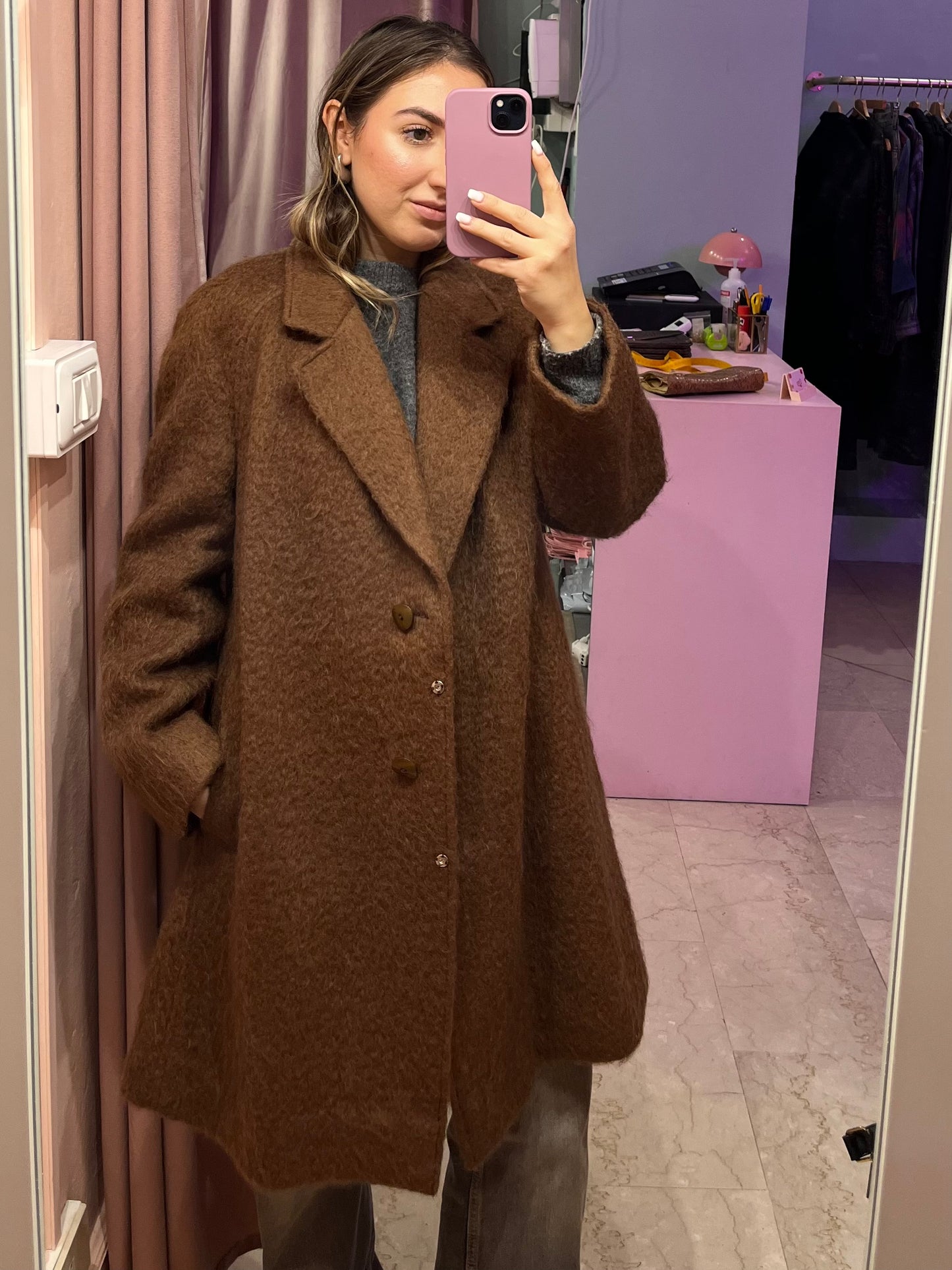 Cappotto marrone sartoriale in lana