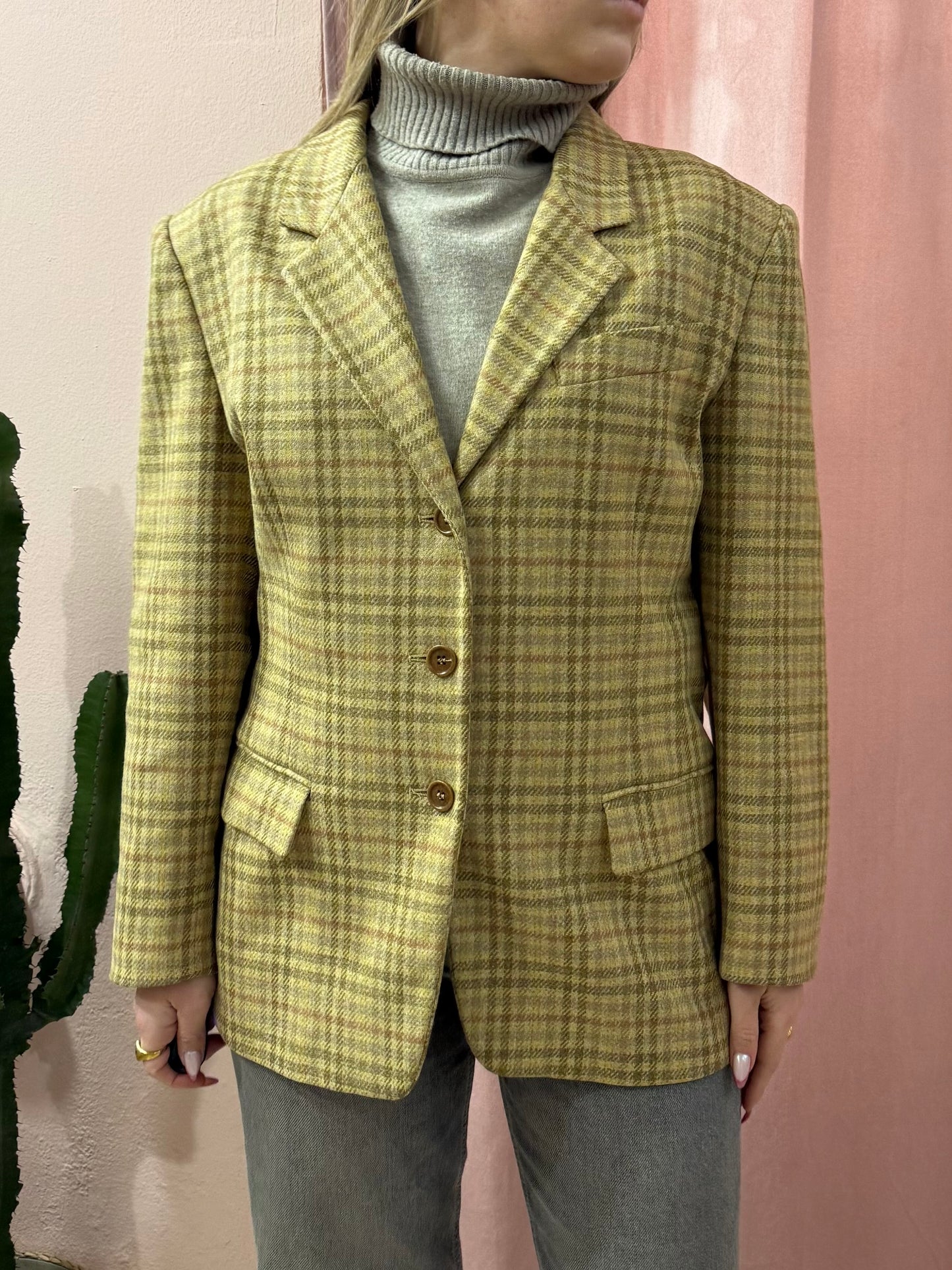 Blazer Max Mara lana e cashmere a quadretti