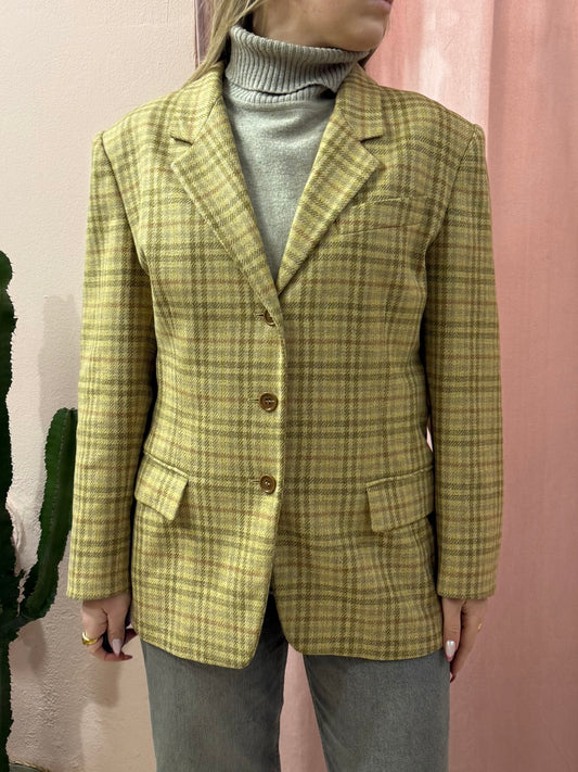 Blazer Max Mara lana e cashmere a quadretti