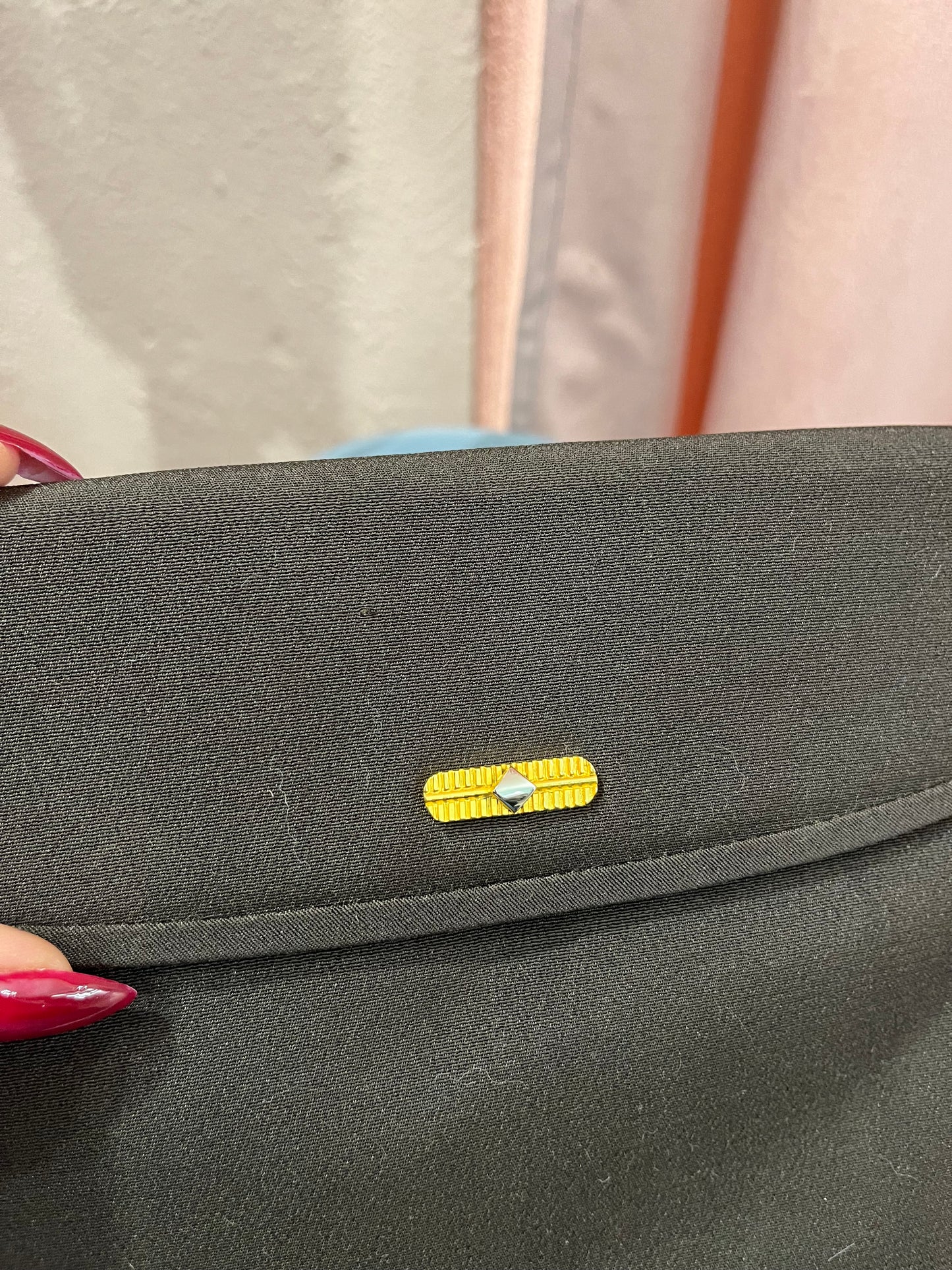 Pochette da sera marrone con tracolla