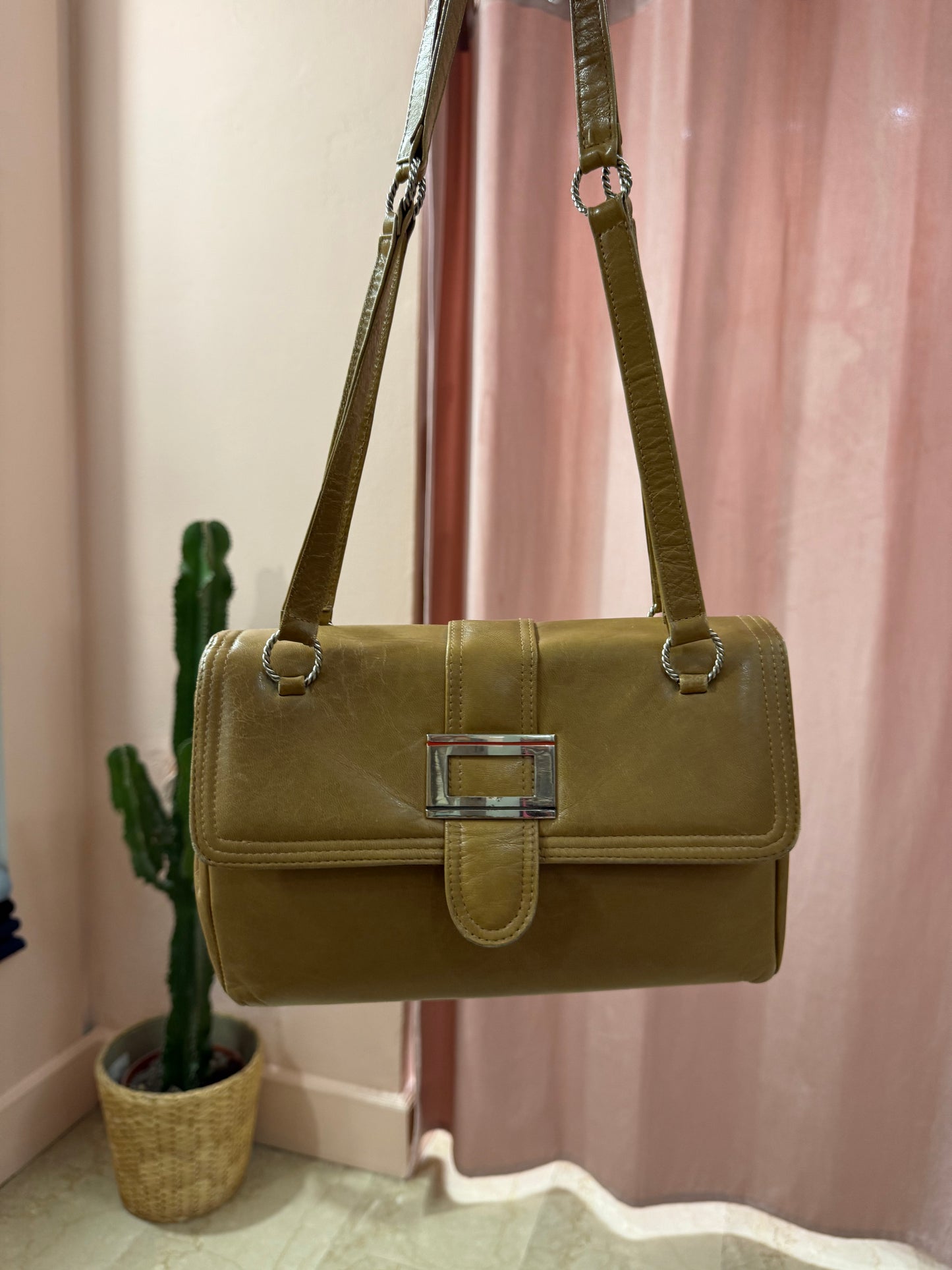 Borsa vintage in pelle a spalla