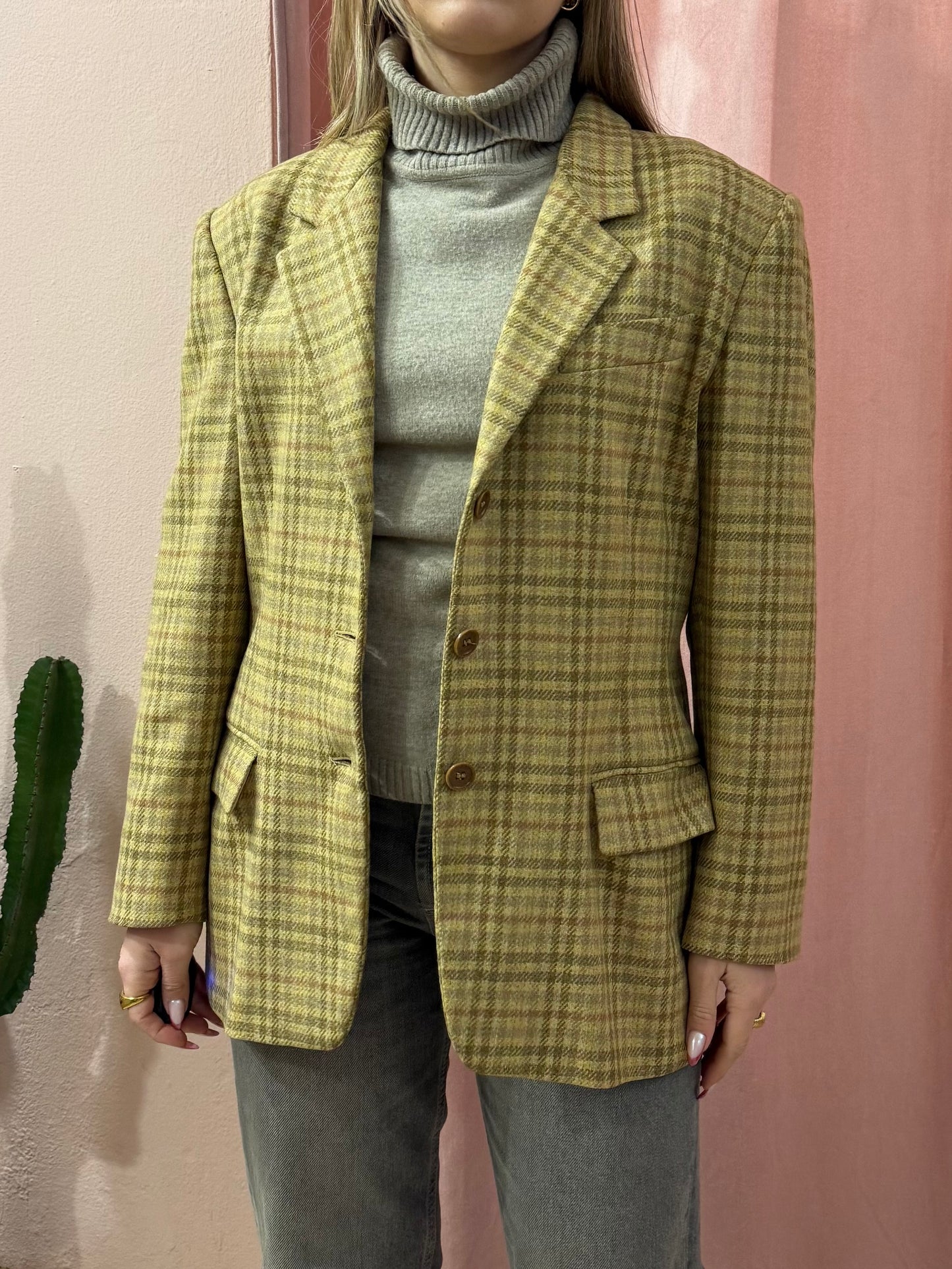 Blazer Max Mara lana e cashmere a quadretti