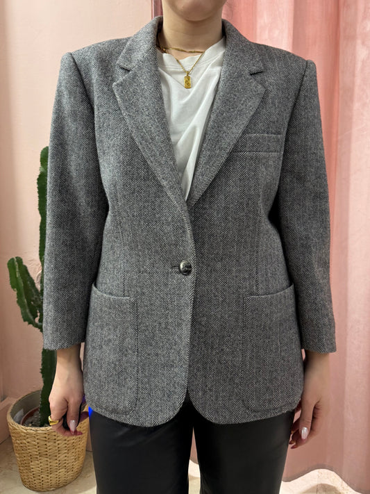 Blazer Max Mara spigato in lana