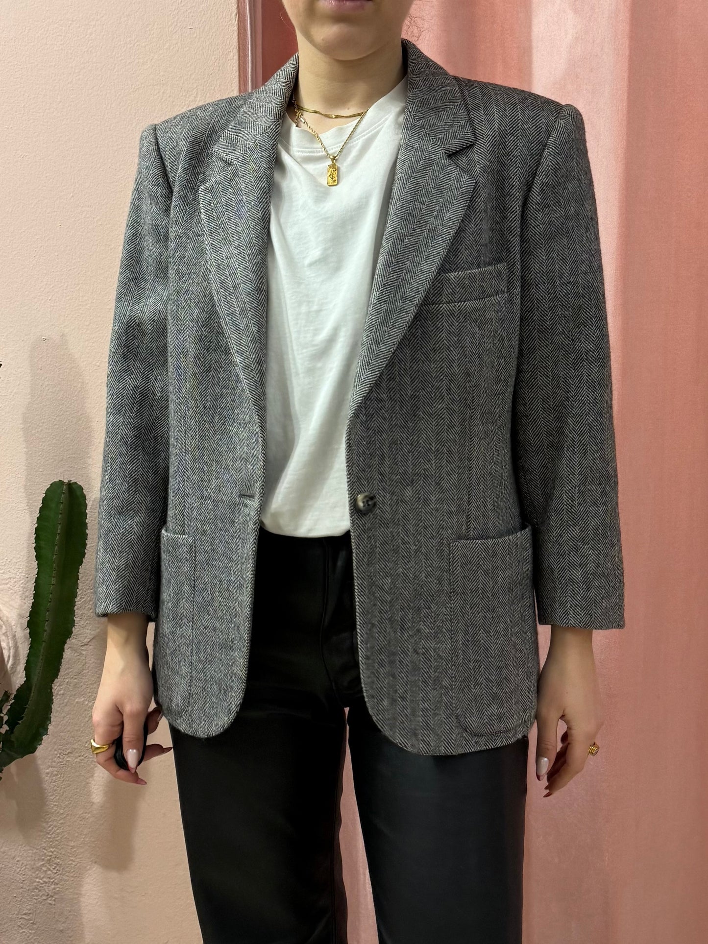 Blazer Max Mara spigato in lana