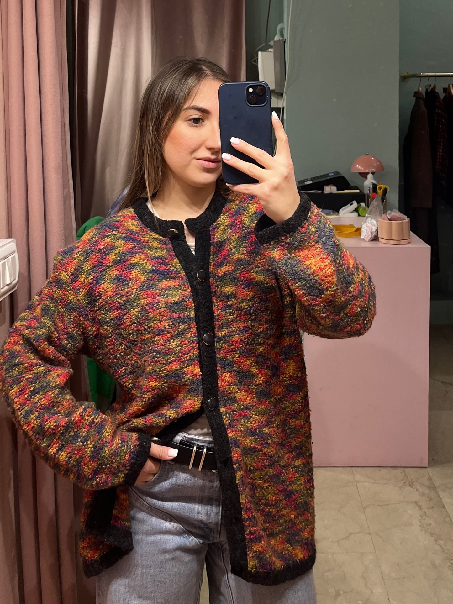 Maglione multicolor in lana