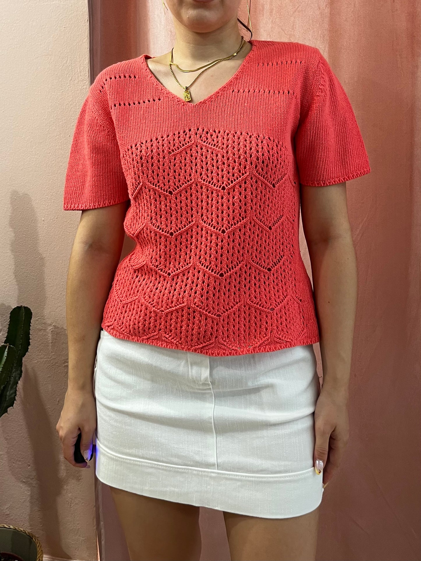 Top in maglia di cotone