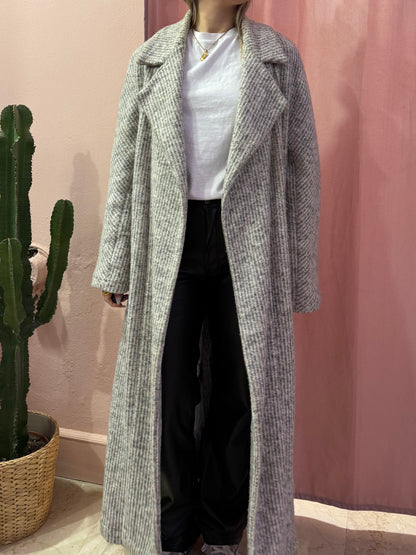 Cappotto modello vestaglia grigio