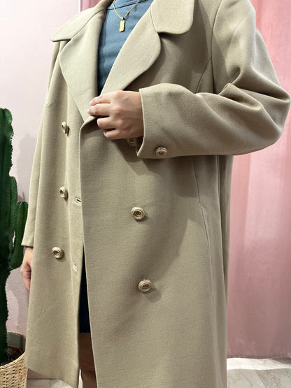 Cappotto leggero doppiopetto beige