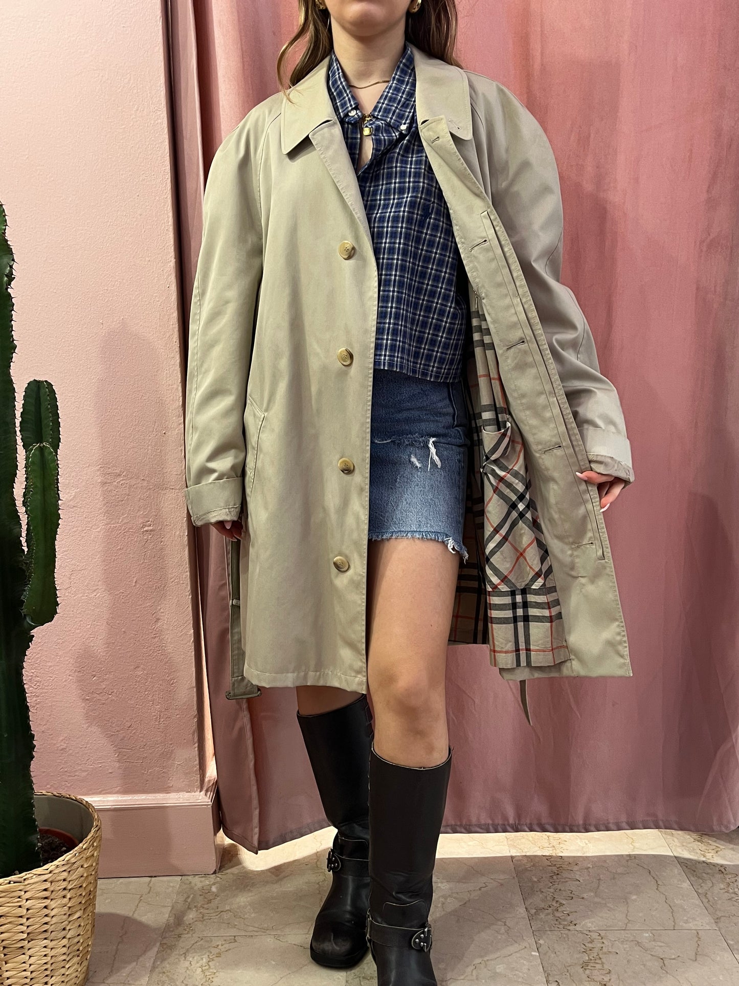 Trench classico beige corto - Lizzy Vintage