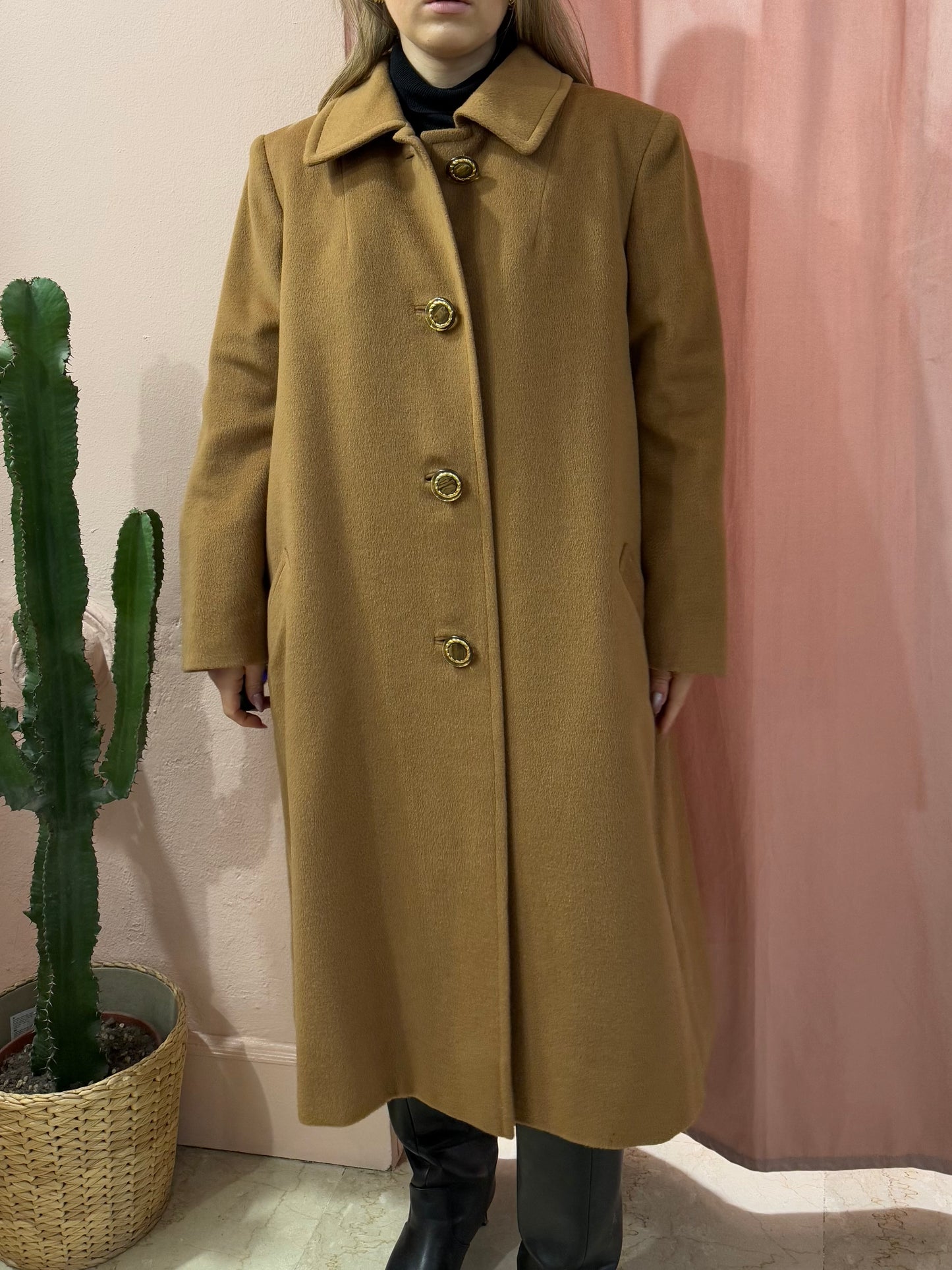 Cappotto sartoriale cammello in pura lana