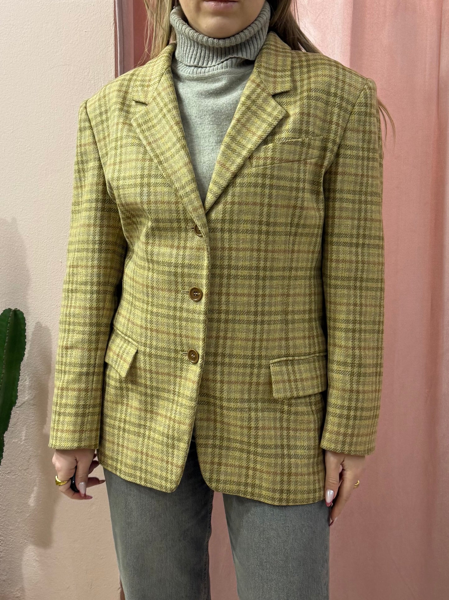 Blazer Max Mara lana e cashmere a quadretti