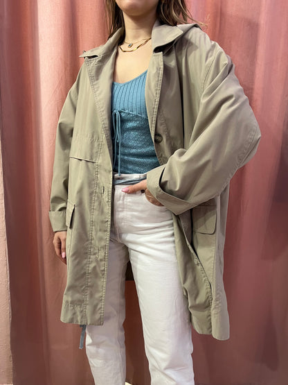 Parka impermeabile beige