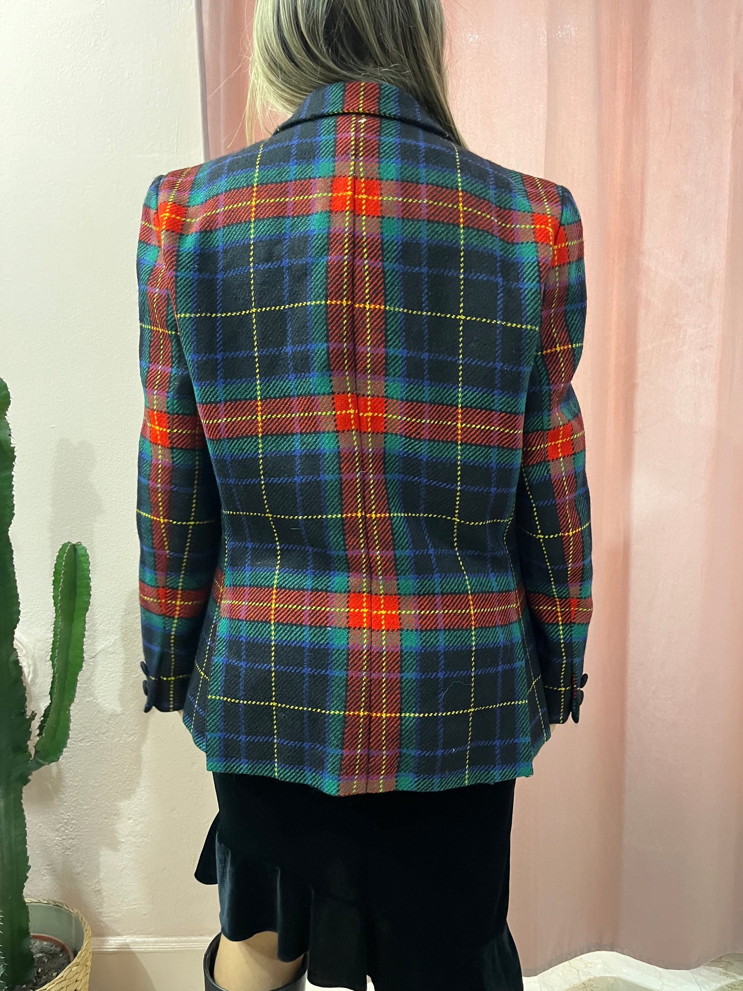 Blazer tartan in lana