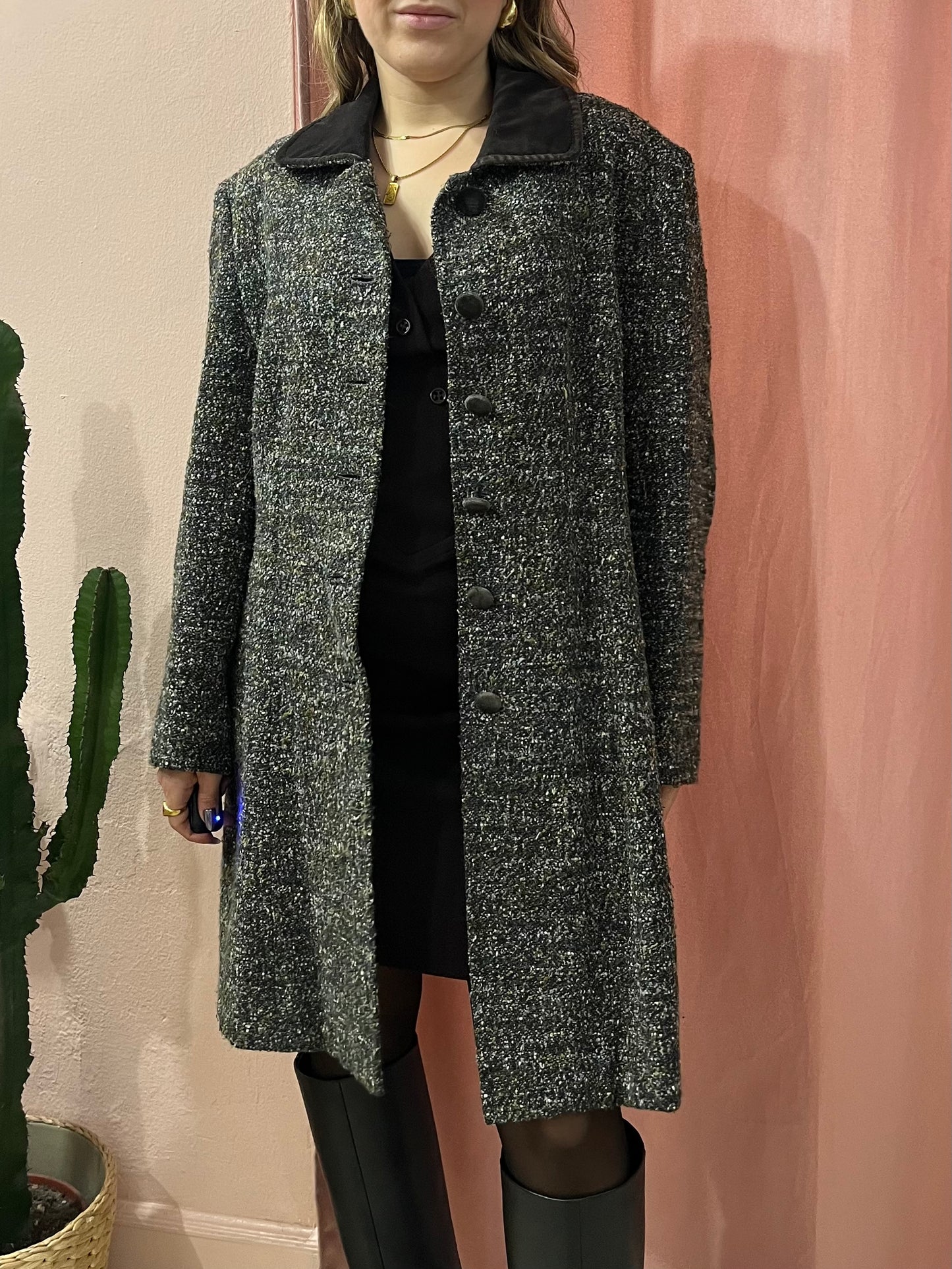 Cappotto sartoriale mélange in lana