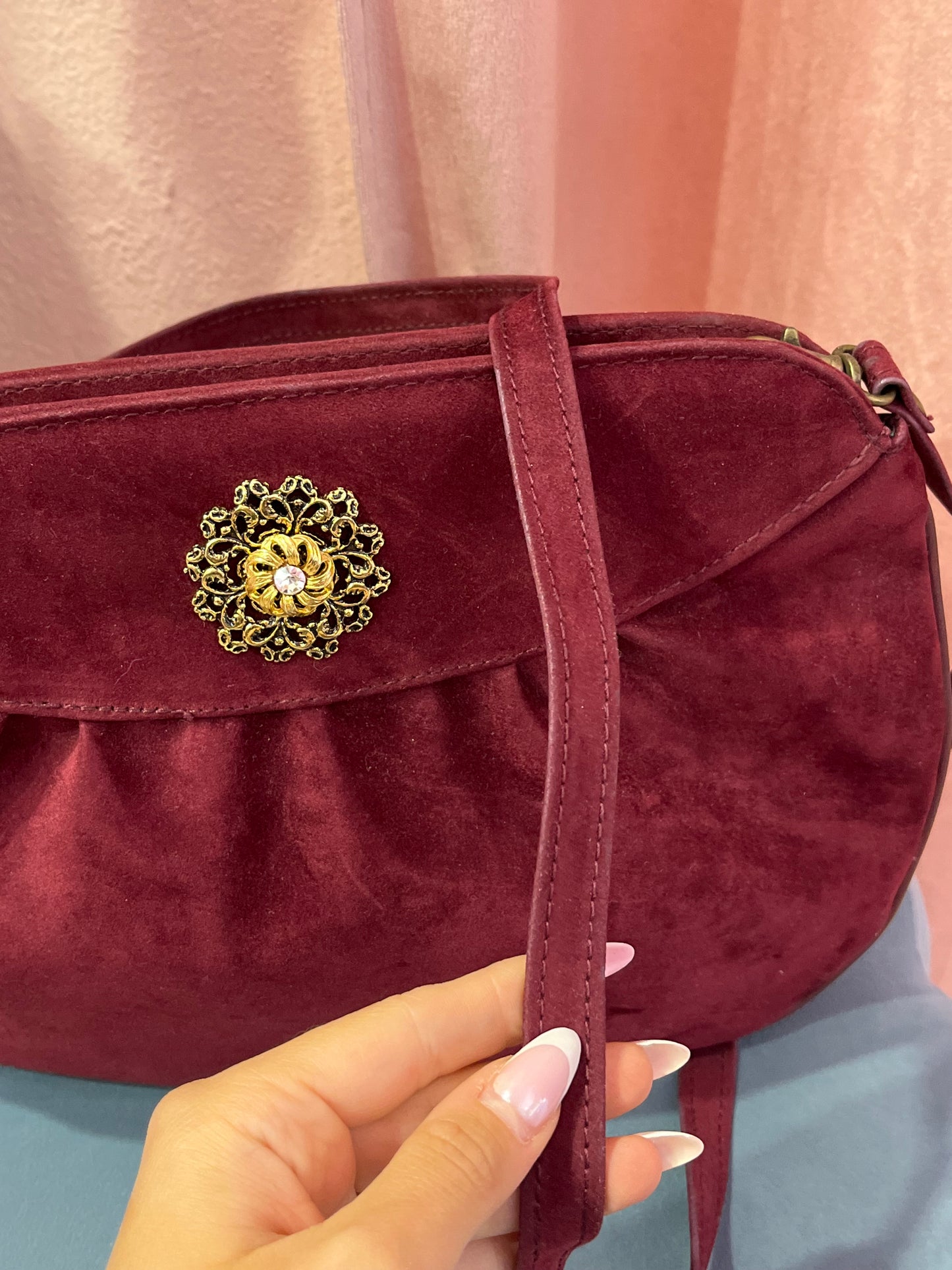 Maxi pochette bordeaux