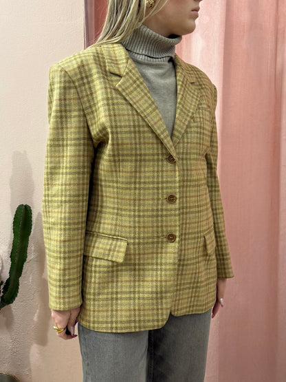 Blazer Max Mara lana e cashmere a quadretti