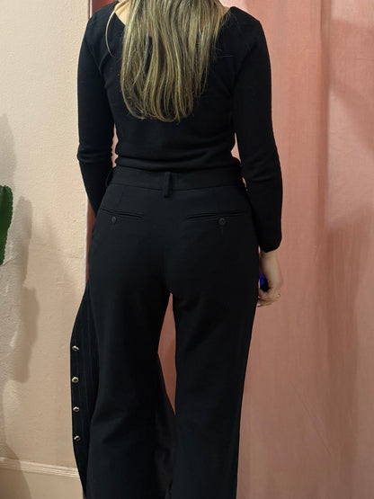 Pantalone Gianni Versace nero in lana