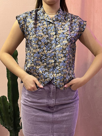 Blusa smanicata fiorellini - Lizzy Vintage