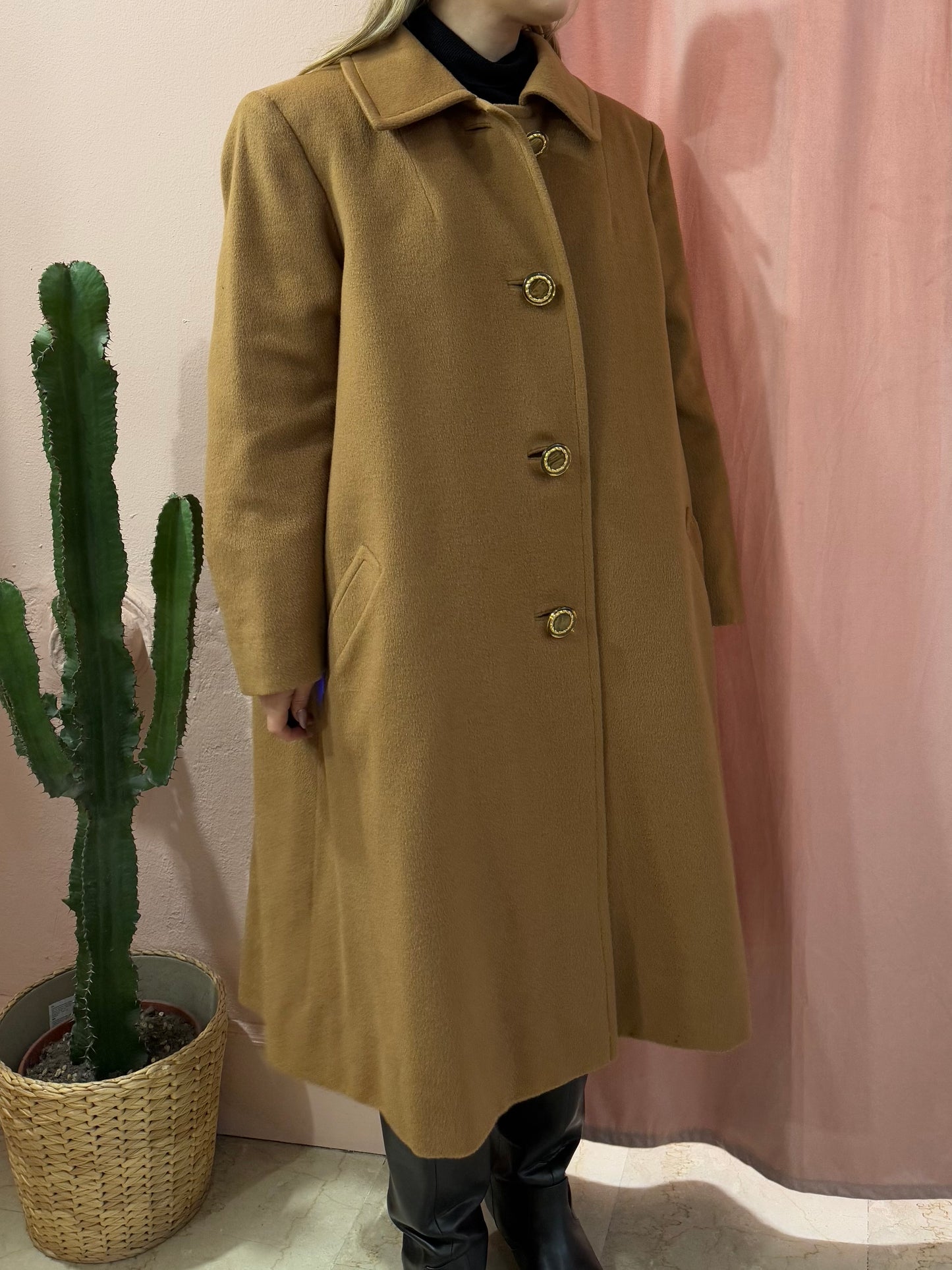 Cappotto sartoriale cammello in pura lana