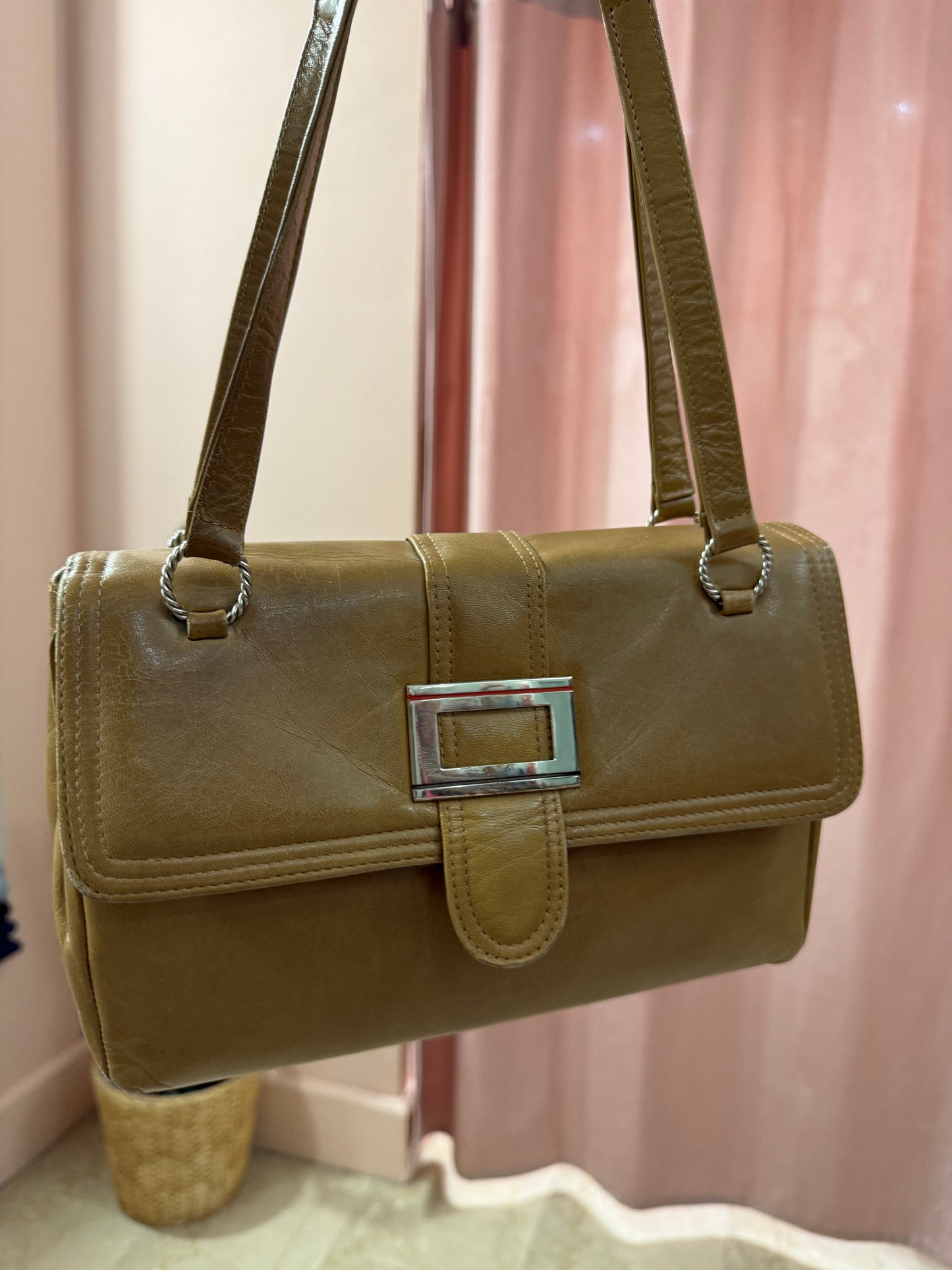 Borsa vintage in pelle a spalla